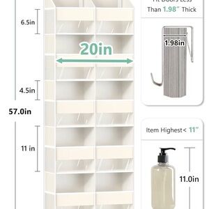 Over-the-Door 20-Pocket Shoe & Accessory Organizer - White